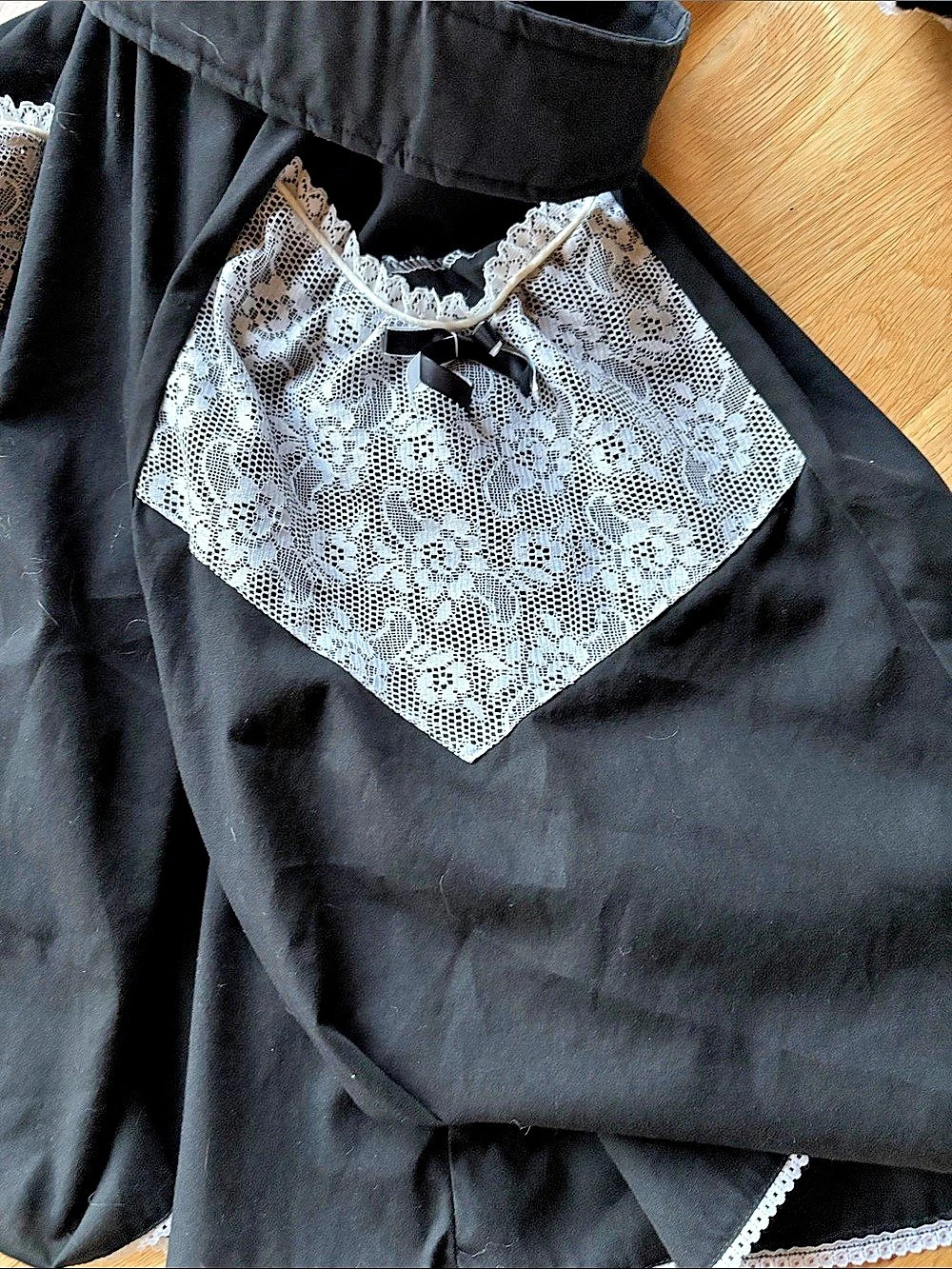 Vintage Womens Frilly Ruffled Lace Line Square Dancing Dress w Belt - Picture 6 of 8